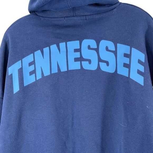 Junk Food Tennessee Titans Hoodie Blue Womens Size M Cropped Balloon Sleeve Top - Picture 6 of 9